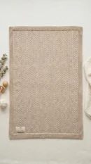 Lullul Essentials - 100% Organic Cotton Warm Sand Knit Baby Blanket